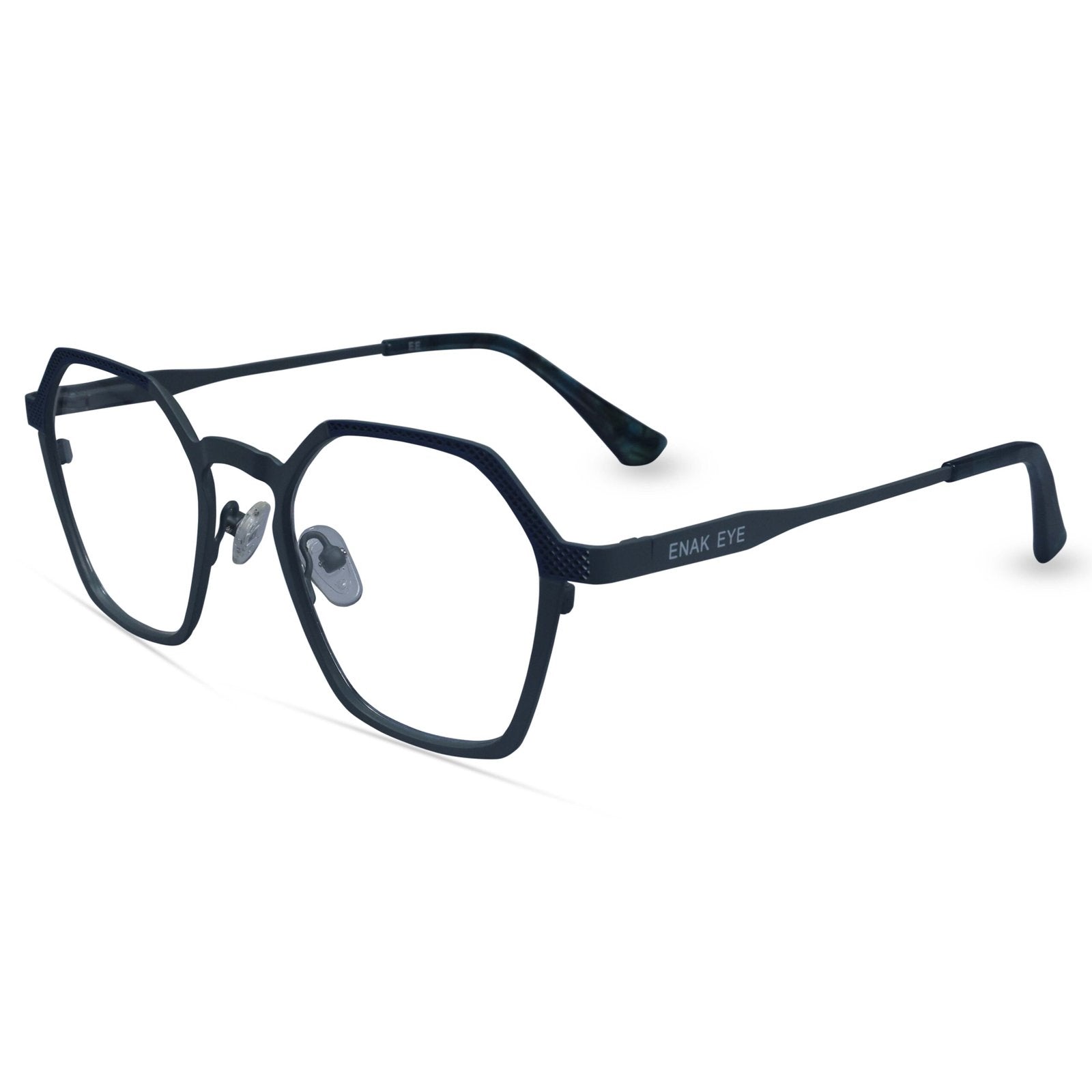 Enak Eye full rim gun metal geometric frame