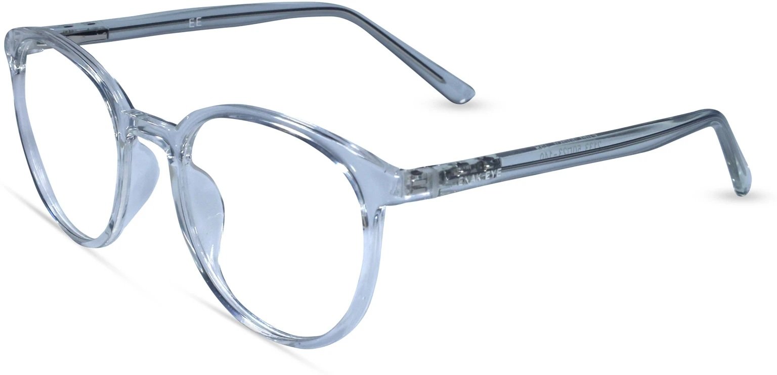 ENAK EYE Full Rim Round Anti Glare & Blue Cut Frame For Men & Women (50 mm)